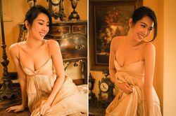 Thúy Ngân 'Gạo nếp gạo tẻ' trễ nải vòng một táo bạo