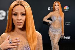 'Nóng mặt' với bộ váy xuyên thấu tạo bạo của Doja Cat trên thảm đỏ BillBoard