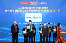 Chứng khoán Bảo Việt lọt 'Top 100 thương hiệu mạnh Việt Nam' lần thứ thứ 7 liên tiếp
