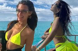 Hậu diện bikini 'bốc lửa' đón sinh nhật, Bella Hadid nổi bật trên phố với đôi chân dài