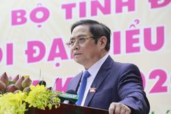 Ông Phạm Minh Chính dự Đại hội Đảng bộ tỉnh Đồng Tháp