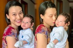 MC Hoàng Oanh trêu con trai mới 2 tháng tuổi nhưng đã trông 'như ông già'