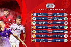 Lịch thi đấu V-League vòng 4 giai đoạn 2: Nóng cuộc đua trụ hạng