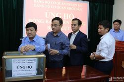 Các địa phương, đơn vị quyên góp ủng hộ đồng bào lũ lụt ở miền Trung