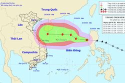 Bão Saudel vào Biển Đông, có khả năng mạnh thêm