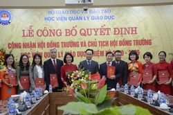 Công bố Quyết định công nhận Hội đồng Học viện Quản lý Giáo dục