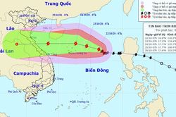 Dự báo thời tiết 3 ngày tới (22-24/10): Bão trên Biển Đông mạnh lên, gió giật mạnh, biển động dữ dội; nguy cơ cao sạt lở đất ở Hà Tĩnh, Quảng Bình