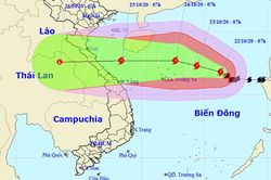 Bão số 8 giật cấp 14 quần thảo Biển Đông, tốc độ thất thường