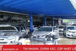 Gara ô tô ở Hà Tĩnh làm việc hết công suất sau lũ