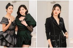 Á hậu Trà My - Thanh Tú mua váy của NTK Hà Duy để ủng hộ miền Trung