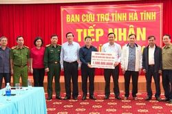 Các tỉnh, thành phố ủng hộ đồng bào miền trung