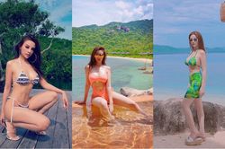 Mừng sinh nhật U40, Huyền Baby thả dáng bikini 'mướt' như 'gái mười tám'