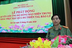 Công an tỉnh Lào Cai quyên góp gần 1.3 tỷ đồng ủng hộ đồng bào miền Trung