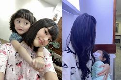 Con sốt hơn 40 độ, Hồng Quế mặc cả đồ ngủ, tóc rối bế vào bệnh viện xét nghiệm Covid-19
