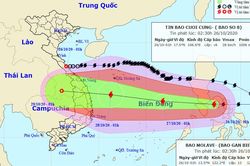 Bão Molave di chuyển nhanh vào Biển Đông, tiếp tục mạnh thêm