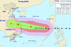 Dự báo thời tiết: Tin bão khẩn cấp cơn bão số 9, vùng nguy hiểm trên Biển Đông chịu tác động của gió giật mạnh