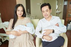 Sara Lưu và Dương Khắc Linh công khai gương mặt hai con cưng