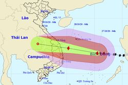Bão số 9 đi vào vùng biển Đà Nẵng đến Phú Yên, giật cấp 17