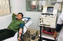 Trung úy Công an hiến máu hiếm cứu đồng đội
