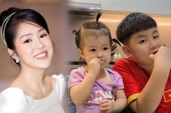 Lê Phương rưng rưng hạnh phúc khi thấy 2 con yêu thương chăm sóc nhau