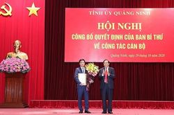 Thứ trưởng Bộ Xây dựng Nguyễn Tường Văn giữ chức Phó Bí thư Tỉnh ủy Quảng Ninh
