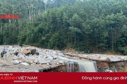Hiện trường tan hoang của vụ sạt lở ở Trà Leng - Quảng Nam