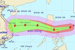 Siêu bão Goni sức gió tới 220 km/giờ di chuyển nhanh vào Biển Đông
