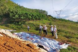 Kiểm tra công tác khắc phục đường dây tải điện do bão số 9