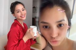 Hoa hậu sắp hết nhiệm kỳ khoe mặt mộc hoàn hảo lúc cuối ngày