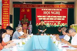 Đề nghị phong tặng danh hiệu anh hùng lực lượng vũ trang nhân dân đối với 2 tập thể