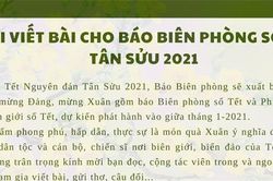 Mời viết bài cho Báo Biên phòng số Tết Tân Sửu 2021
