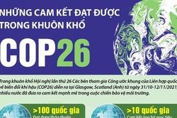 Infographics: Những cam kết đạt được trong khuôn khổ COP26