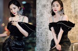 Dương Mịch lại gây ấn tượng với đôi bông tai bươm bướm khổng lồ đeo xong muốn 'trẹo cổ'