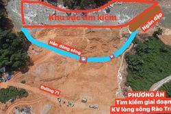 Sẽ ngăn đập, nắn dòng sông Rào Trăng tìm kiếm các nạn nhân còn mất tích