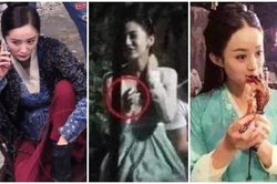 Các sao nữ làm gì trong giờ nghỉ? Dương Mịch thò tay vào giày, Angelababy hút thuốc nhưng vẫn thua Triệu Lệ Dĩnh