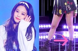 Jennie Blackpink khiến fan lo lắng khi vẫn diễn dù đang bị thương