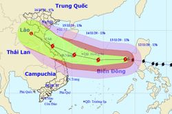 Bão số 13 giật cấp 15 hướng vào các tỉnh Hà Tĩnh đến Quảng Nam