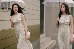Hoa hậu Thùy Dung mặn mà với loạt váy vóc nữ tính bay bổng ngày se lạnh
