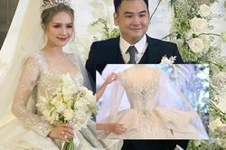 'Ngã ngửa' bí mật về chiếc váy cưới 28 tỷ đồng của cô dâu Xoài Non