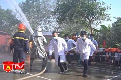 Diễn tập phương án phòng chống thiên tai, chữa cháy và tìm kiếm cứu nạn