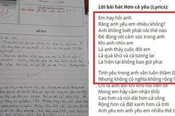 Chép lời nhạc vào bài văn, cô giáo phê 1 câu khiến nam sinh giật mình