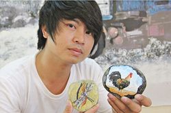 Khi hội họa và đá cuội gặp nhau trong nghệ thuật