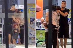 Thanh niên ngáo đá cầm dao khống chế 3 người trong cửa hàng sữa
