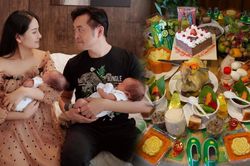 Gia đình Khắc Việt, Dương Khắc Linh mừng đầy tháng cặp song sinh hoành tráng