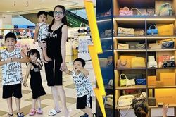 Mẹ 4 con Hải Băng khoe tủ túi hiệu cao như núi