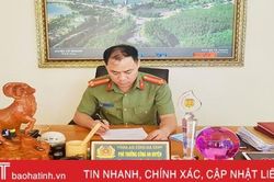 Trung tá công an ở huyện miền núi Hà Tĩnh được 'dân quý, dân tin'