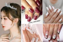 Những mẫu nail cô dâu sang trọng, không lo lỗi mốt cho nàng thêm lung linh trong ngày cưới