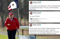 TT Trump tung loạt tweet mới chỉ trích 'bầu cử gian lận 100%'