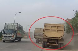Xe tải và xe ben rượt đuổi, chèn nhau như phim hành động trên Quốc lộ 6