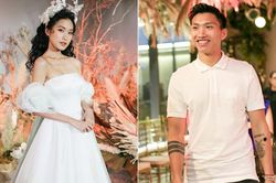 Văn Hậu mặc áo trắng như soái ca, cổ vũ Người đẹp Tài năng Doãn Hải My diễn áo cưới